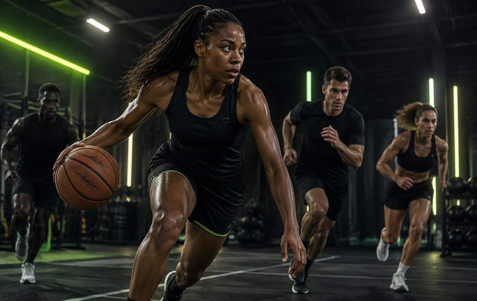 Athletes training at high intensity